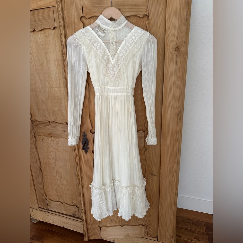 1970's Gunne Sax Ivory Dress
